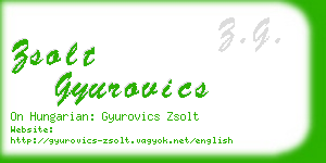 zsolt gyurovics business card